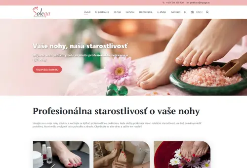 Šablóna inPage - Pedikúra