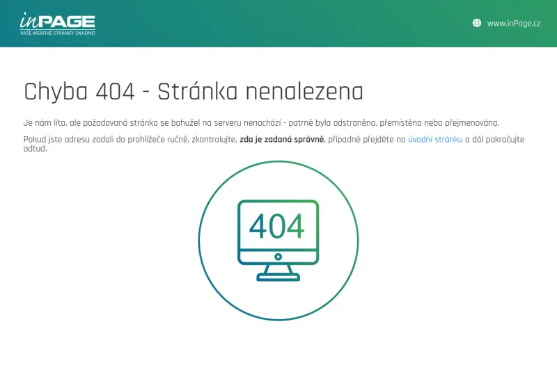Nastavte si vlastnú stránku s chybou 404
