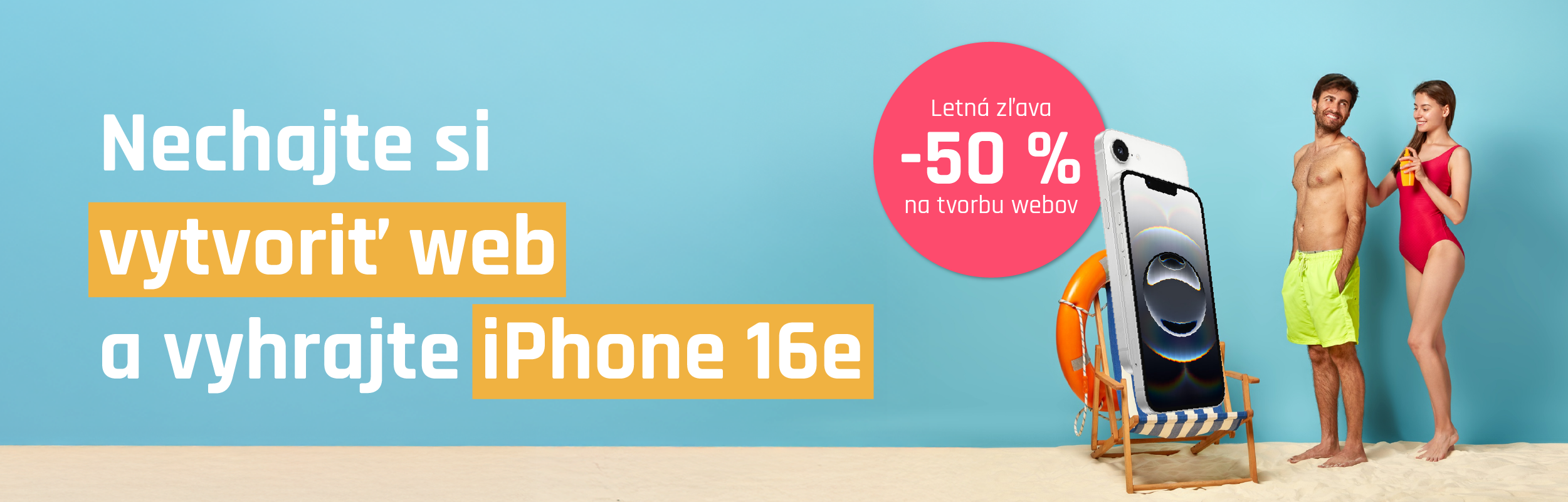 Letný banner s iPhonom